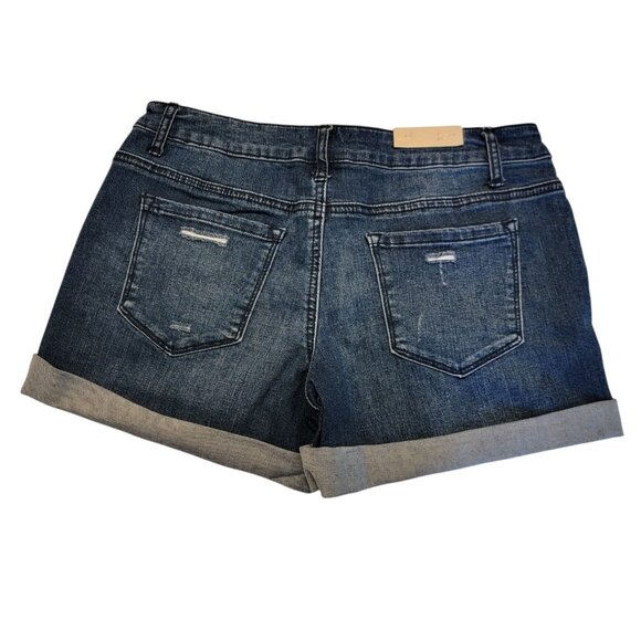 Altar’d State Denim Shorts Sz 27 Indigo Shatter NWT - Picture 2 of 9